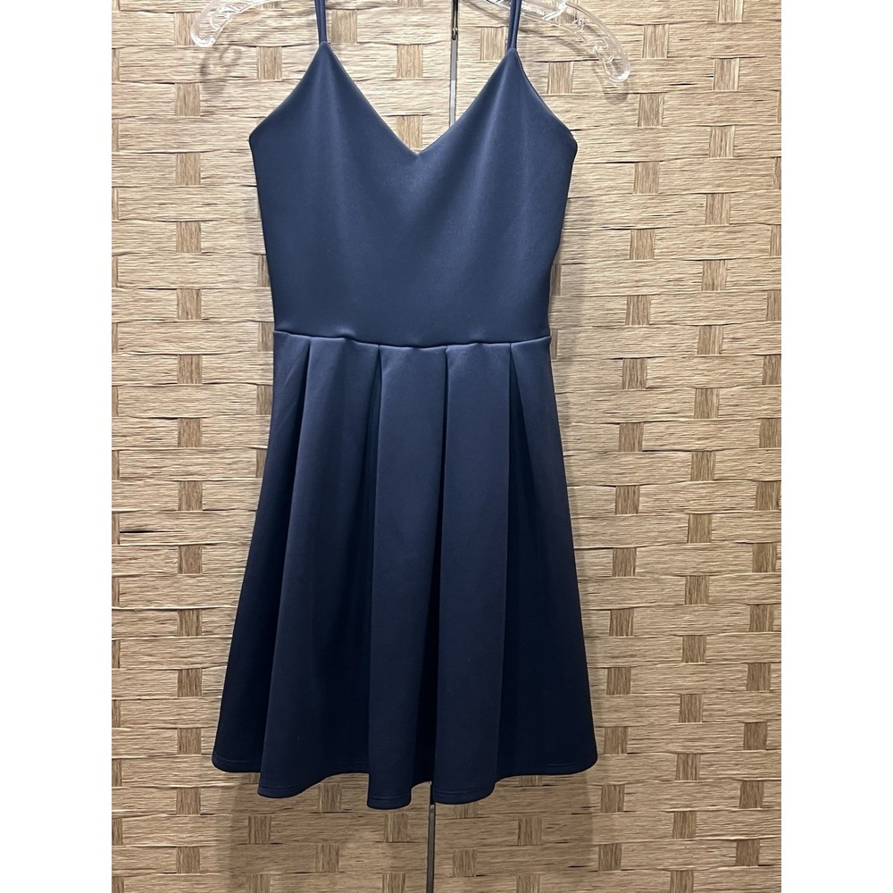 Soprano Black Strap Mini Dress Backless Sz S Stretchy Excellent Cond!